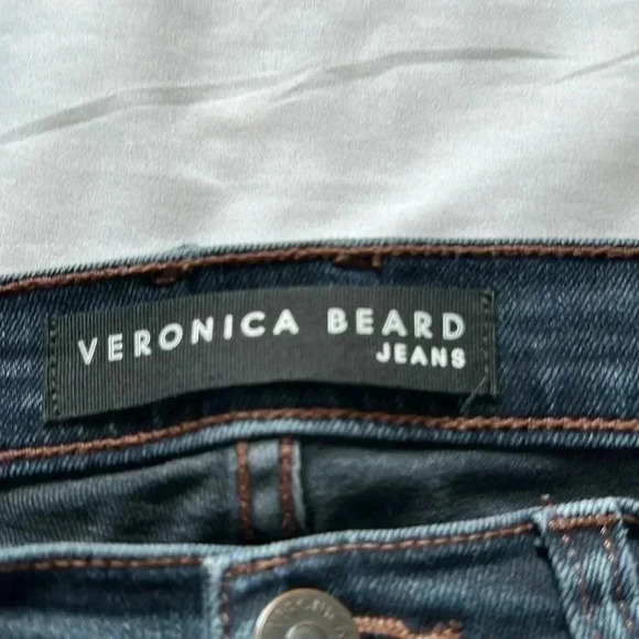 Veronica Beard Debbie skinny high rise jeans size 27 raw hem button fly - Picture 4 of 8